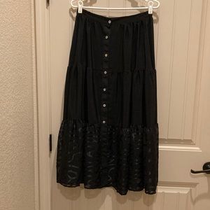 1849 Authentic Ranchwear Skirt Sz M Western Cowgirl Rockabilly Button Front Vtg